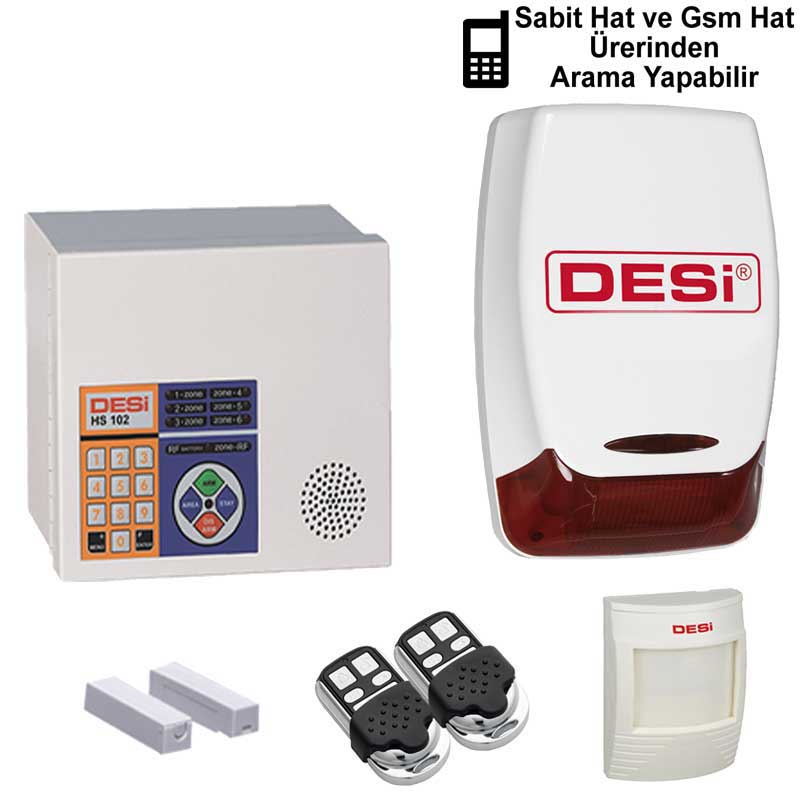Desi HS-102 Metaline WTGKS GSM Aramalı Alarm Sistemi